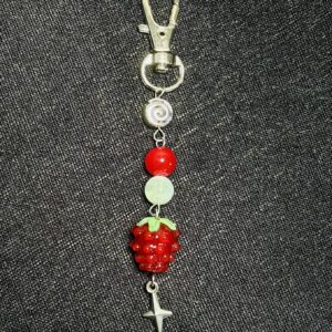Raspberry Sparkle Keyring