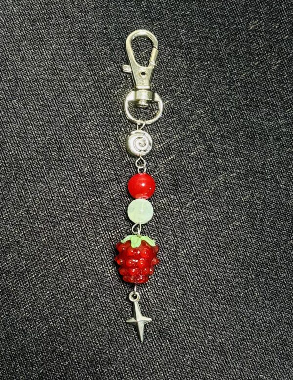 Raspberry Sparkle Keyring