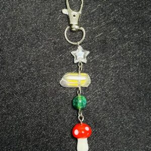 Mushroom Whimsy Keyring