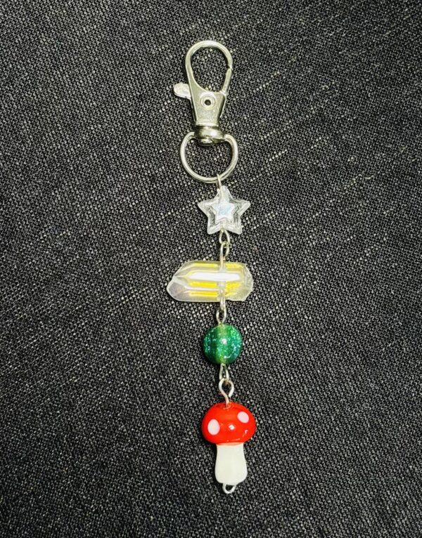 Mushroom Whimsy Keyring