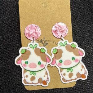 Cute Kiwi Cow Acrylics