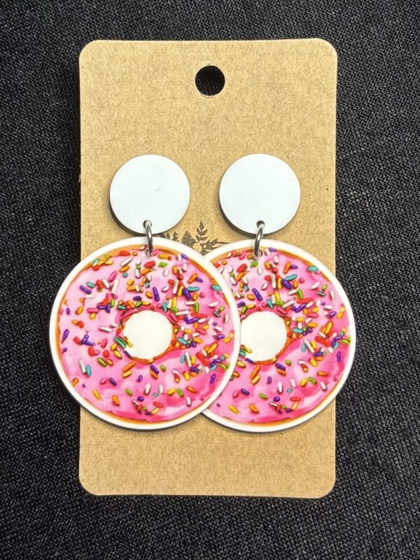 Pink Sprinkled Donut Acrylics