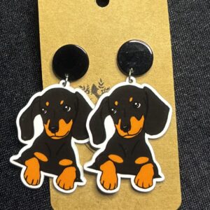 Sausage Dog Acrylic Earrings