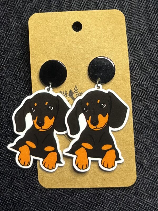 Sausage Dog Acrylic Earrings