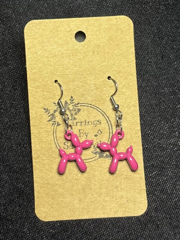 Ballon Dog Hook Earrings - Image 2