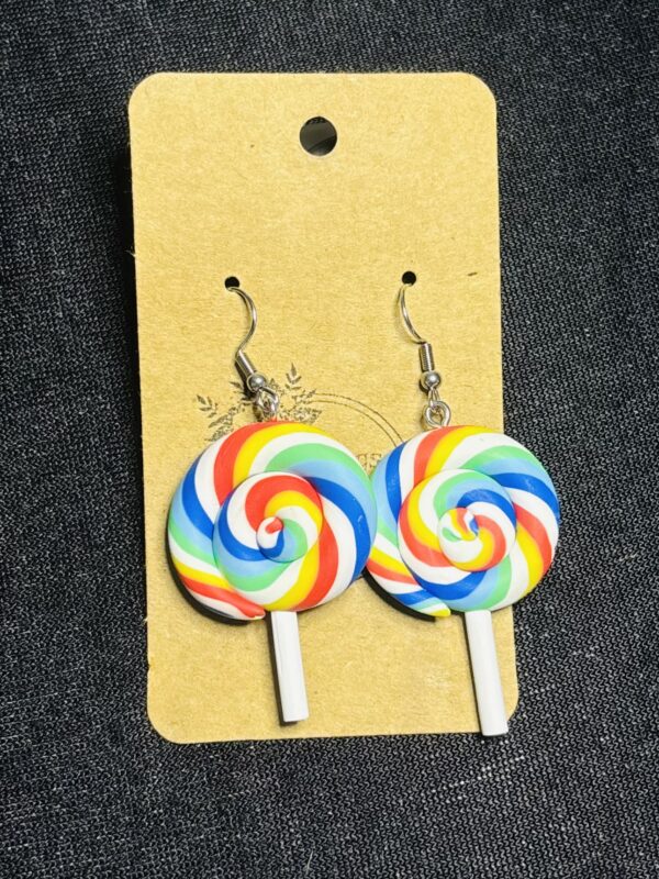 Swirly Lollipop Hook Earrings