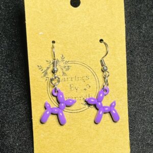 Ballon Dog Hook Earrings