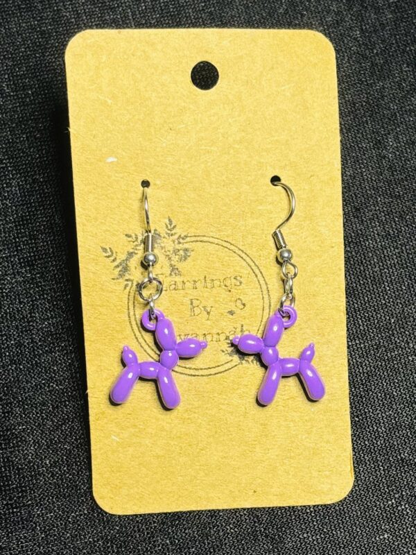 Ballon Dog Hook Earrings