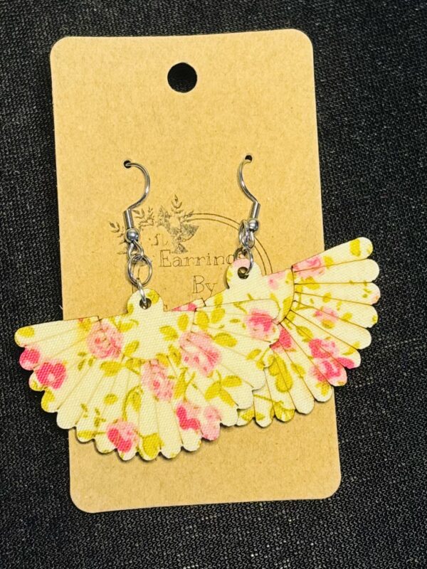 Rose Fan Hook Earrings