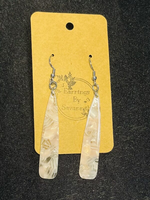 Resin Teardrop Hook Earrings - Image 2