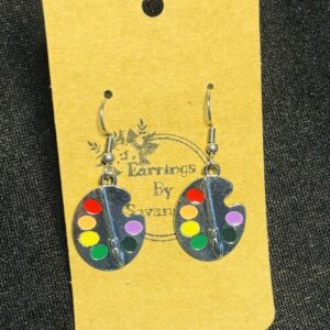 Paint Palette Hook Earrings