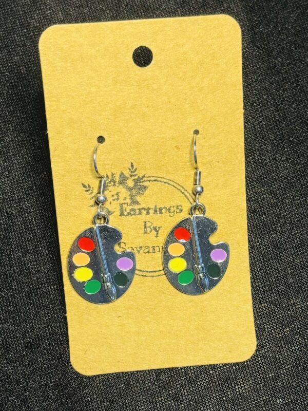 Paint Palette Hook Earrings