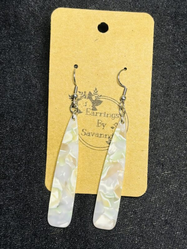 Resin Teardrop Hook Earrings - Image 3