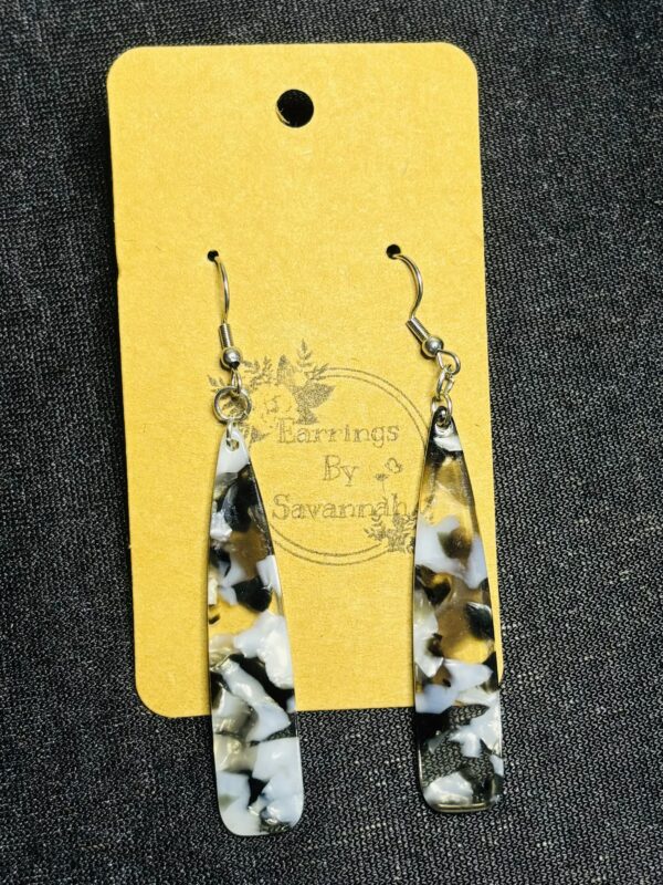 Resin Teardrop Hook Earrings