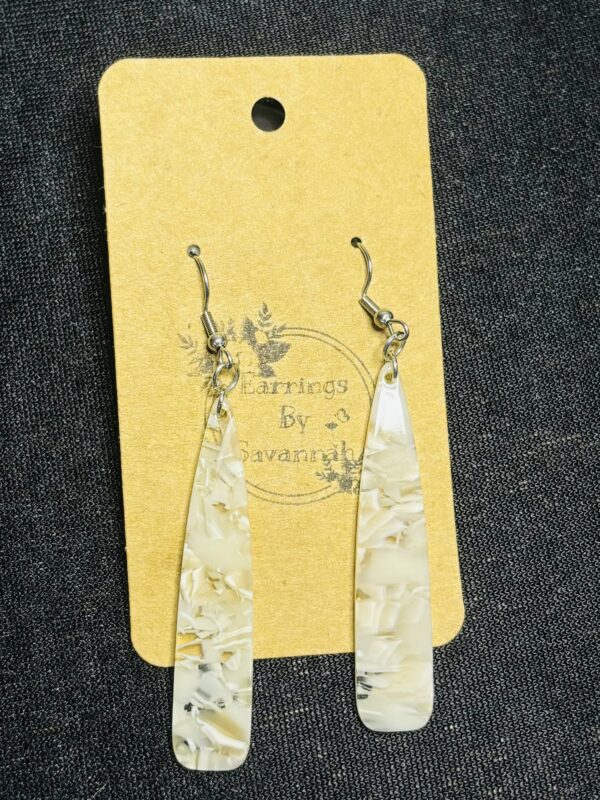 Resin Teardrop Hook Earrings - Image 5