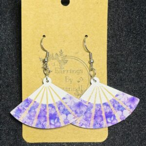 Colourful Fan Hook Earrings