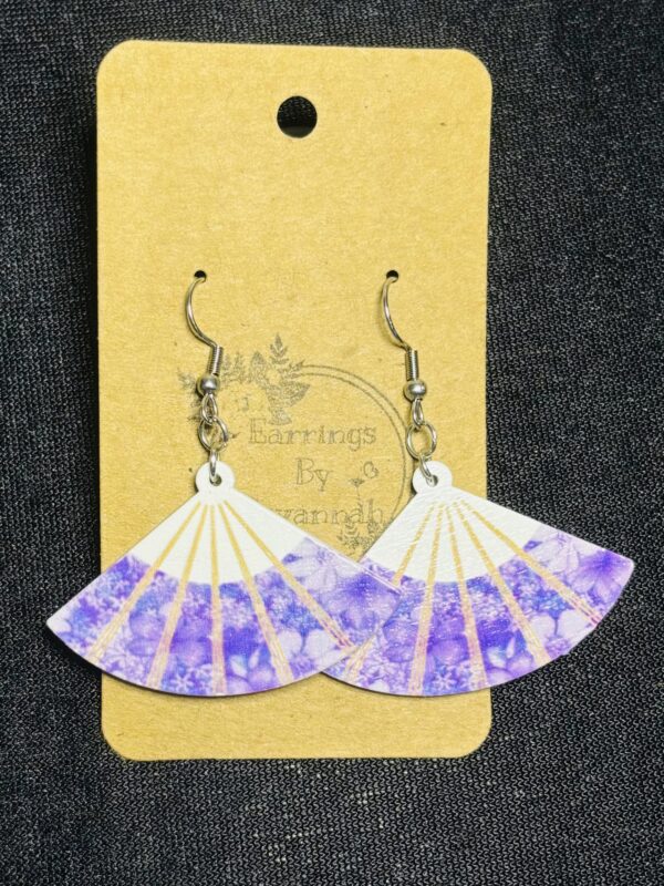 Colourful Fan Hook Earrings
