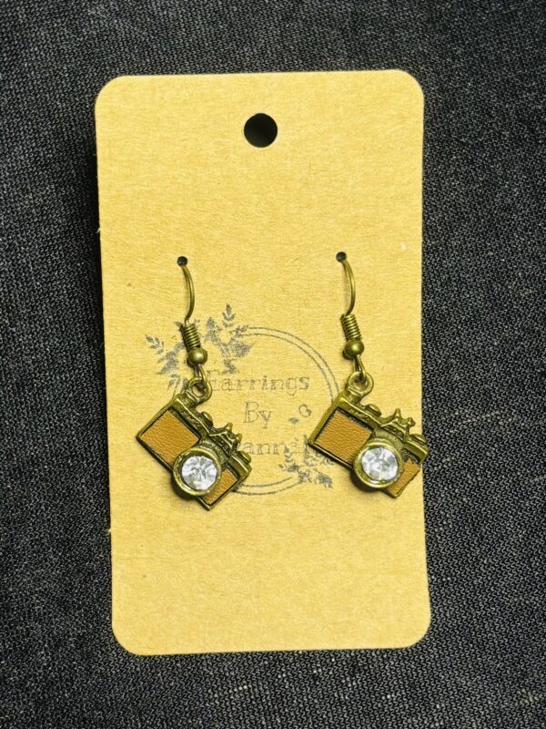 Vintage Camera Hook Earrings
