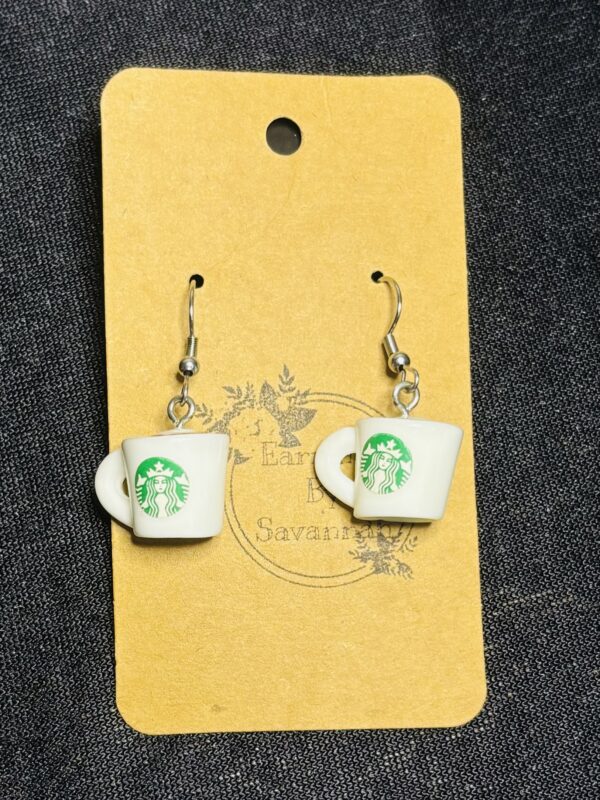 Starbucks Coffee Hook Earrings - Image 2