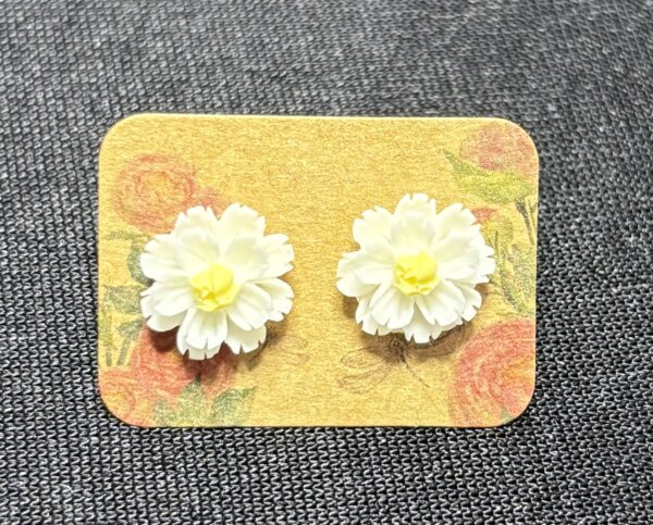 White Marigold Studs