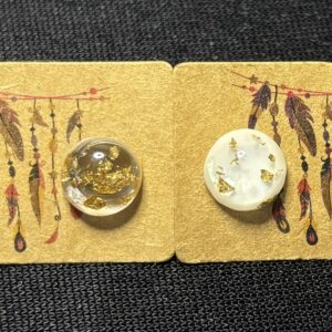 Resin Gold Leaf Studs