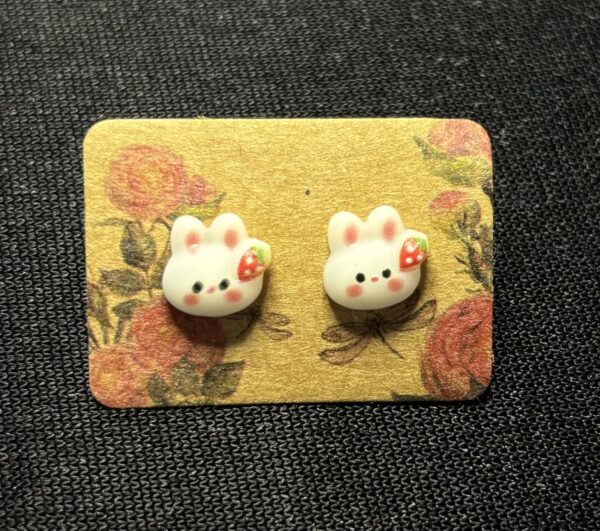 Strawberry Bunny Studs