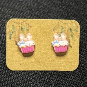 Bunny Cupcake Studs