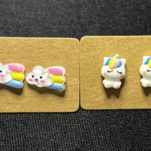 Unicorn & Cloud Studs